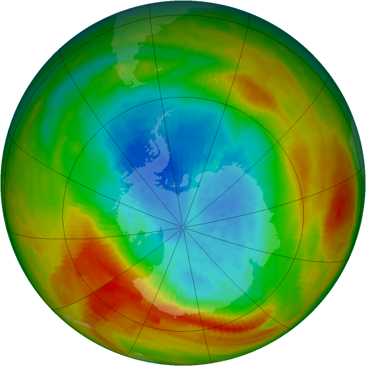 Antarctic ozone map for 23 September 1979